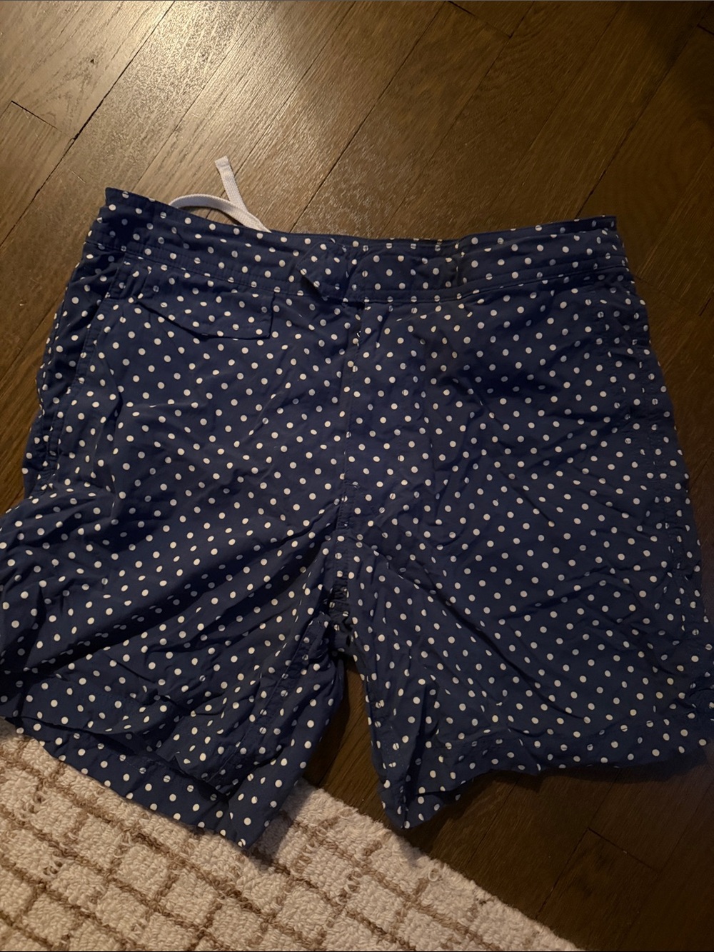 J. Crew Navy Polka Dot Men's Swim Trunks